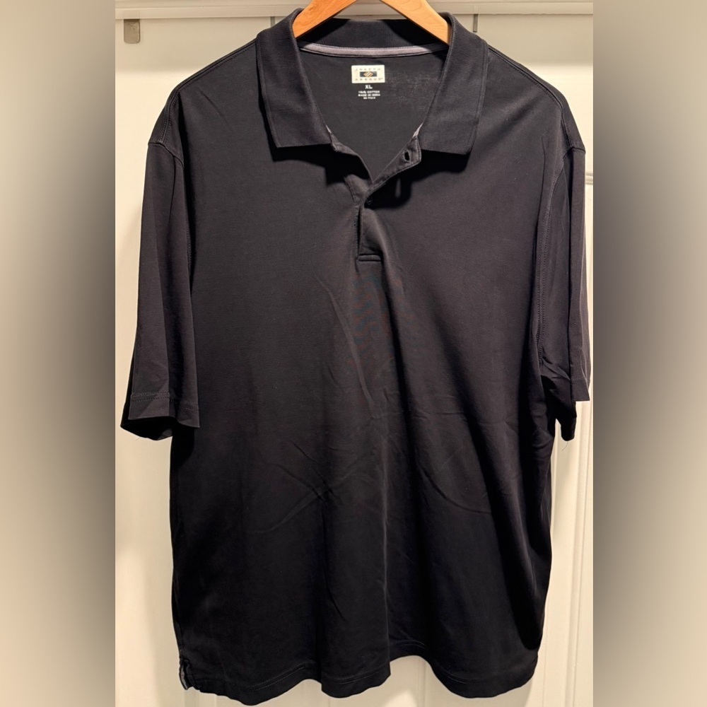 Joseph Abboud Black Polo Shirt Men’s XL 100% Cotton Classic Short Sleeve
